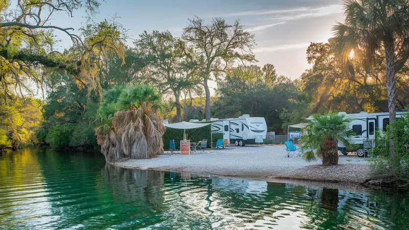 RV park by a river